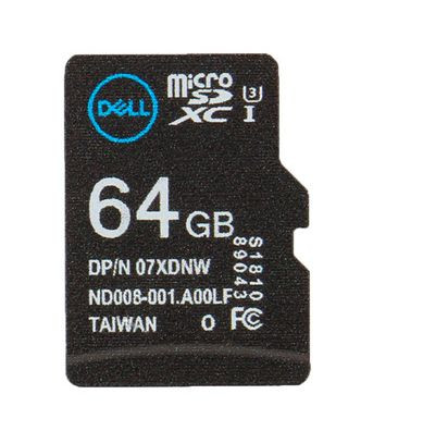 Dell 64GB vFlash MicroSDXC Class10 U3 MicroSD Card 06R6N4 07XDNW 0HN59Y
