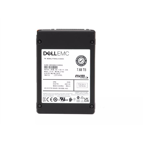 Dell EMC 7,68TB 2.5" Enterprise U.2 NVMe Gen4 Samsung PM1733 MZWLJ7T6HALA‑00AD3 Server Solid State Drive Dell 0Y27TR (New)
