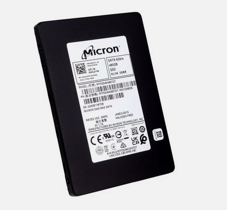 Dell EMC 480GB Enterprise SSD 2,5" TLC SATA3 Micron 5300 MAX MTFDDAK480TDT Solid State Drive Dell 0KG2XN (New)